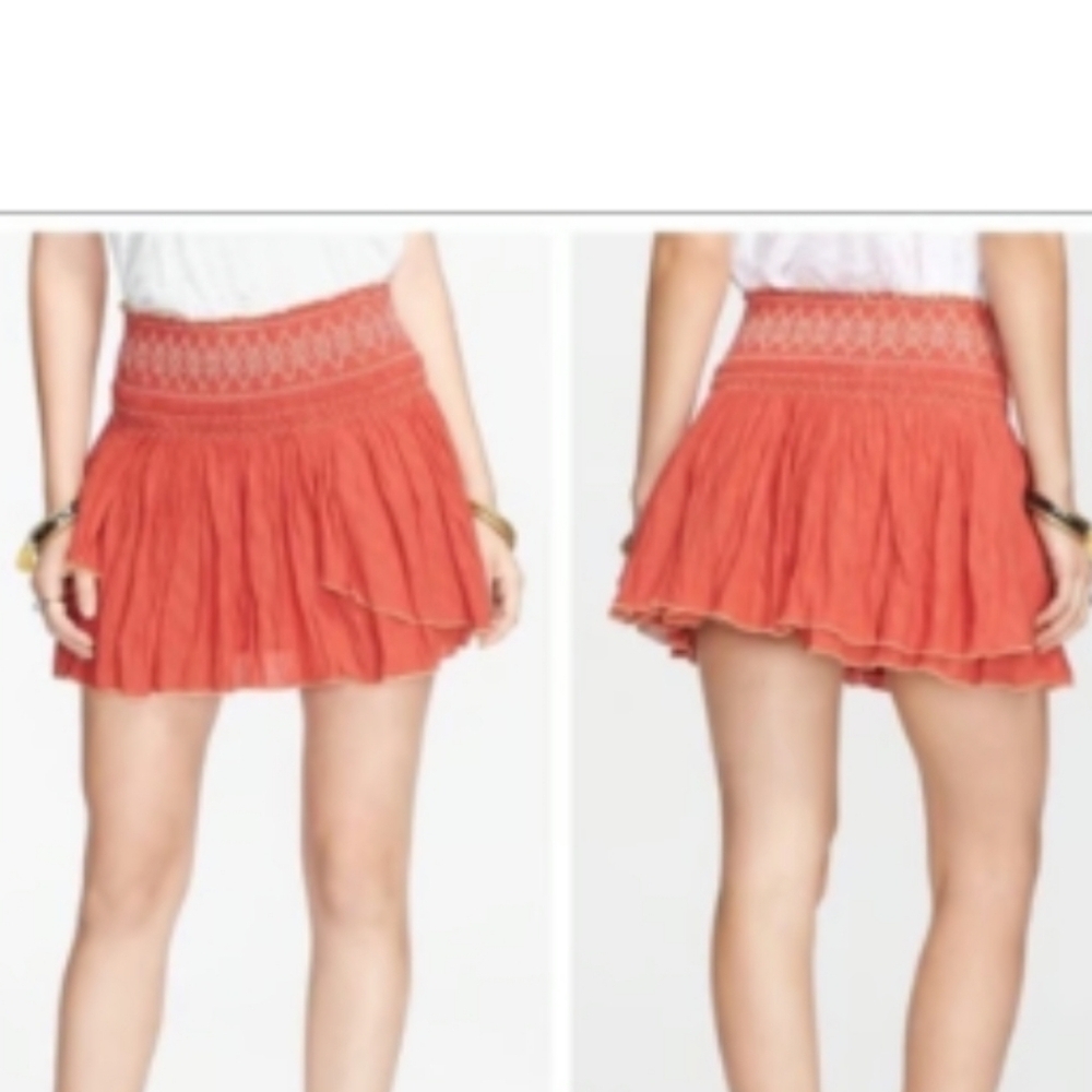 Free People lip smocking good skirt size S - Picture 3 of 7